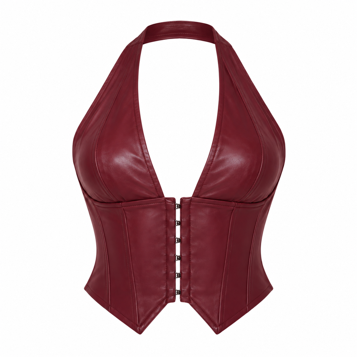 Red Ruby Faux Leather Corset